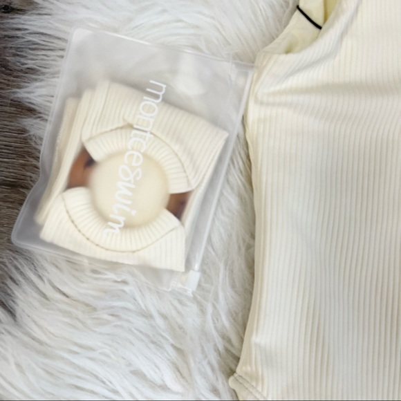 Montce Swim Cream Rib Kim One Piece Size XS - Picture 3 of 4